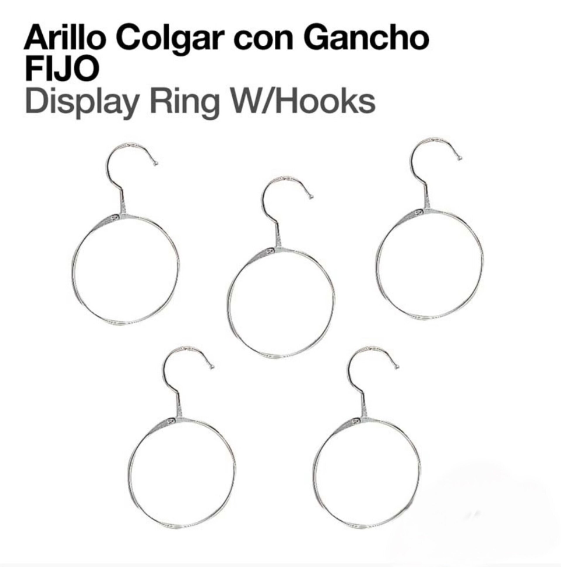COLGADOR ARILLO CON GANCHO FIJO - 1