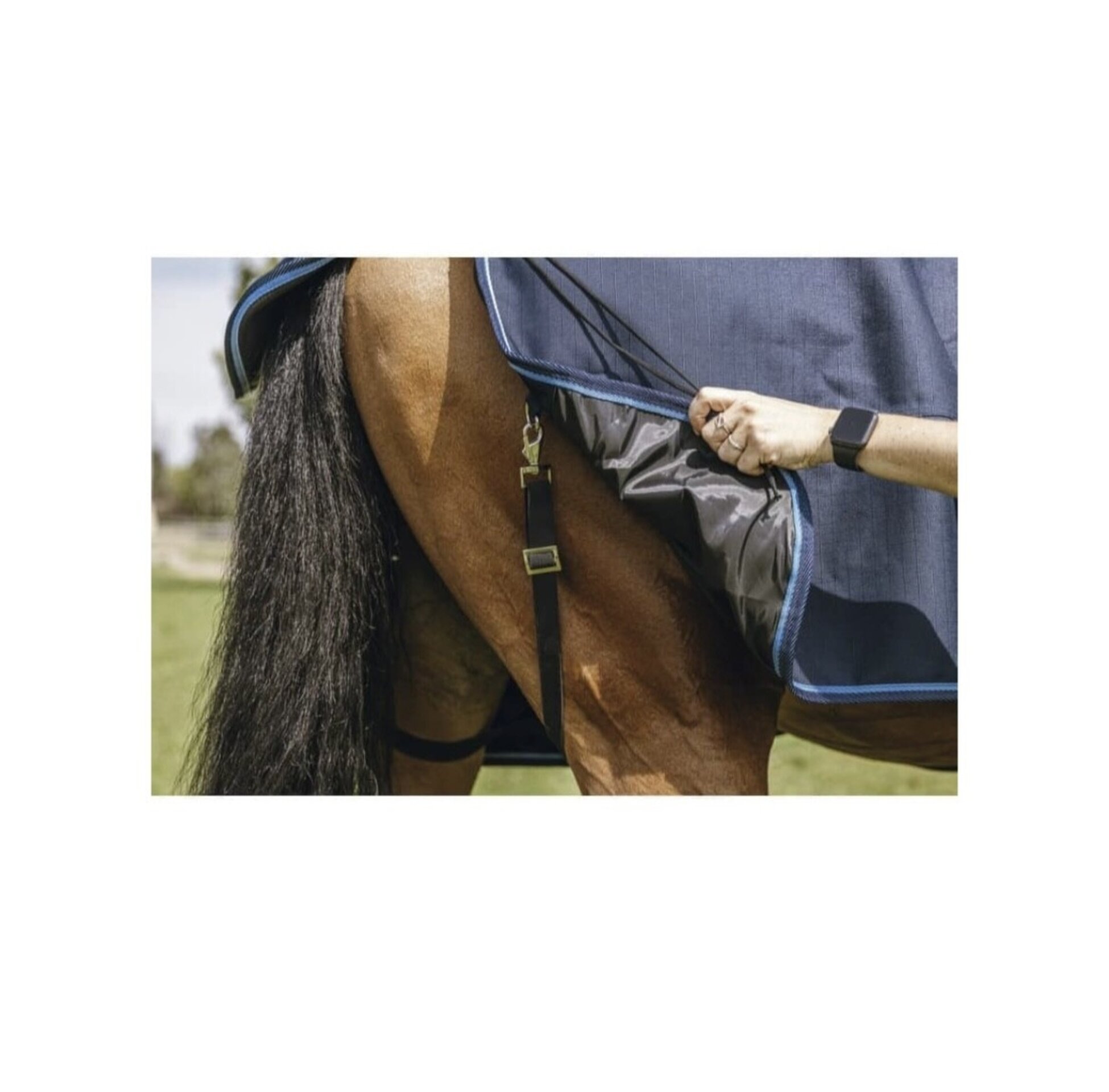 MANTA IMPERMEABLE CON CUELLO RIDING WORLD 600D 220gr - 3